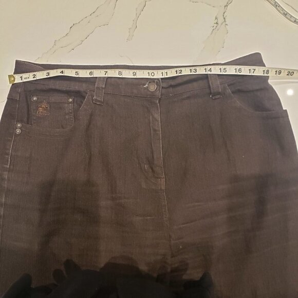 PENNINGTONS Brown straight leg denim brown jeans pants size 14 Coupe Chicago Fit - Picture 6 of 8